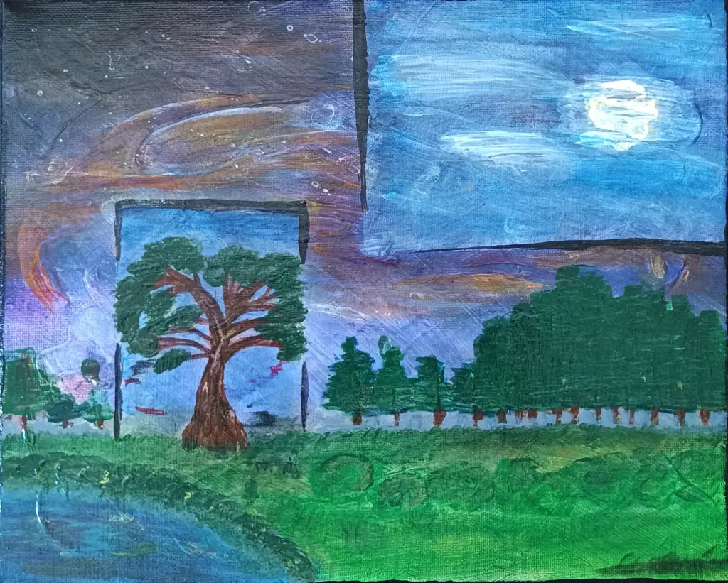 " La Forêt de '' ça peint " " dim.24x30cm