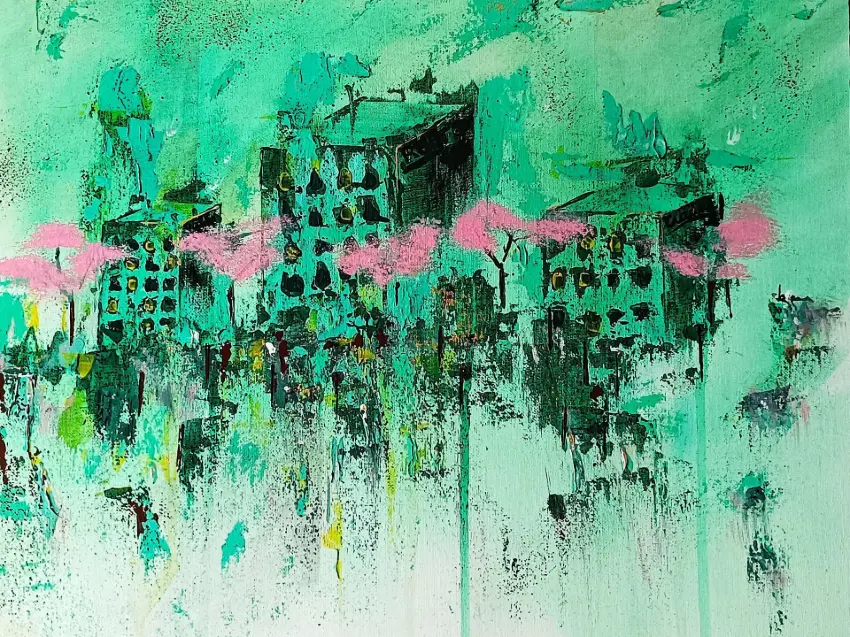 " Urbain, par nature " dim.50x40cm