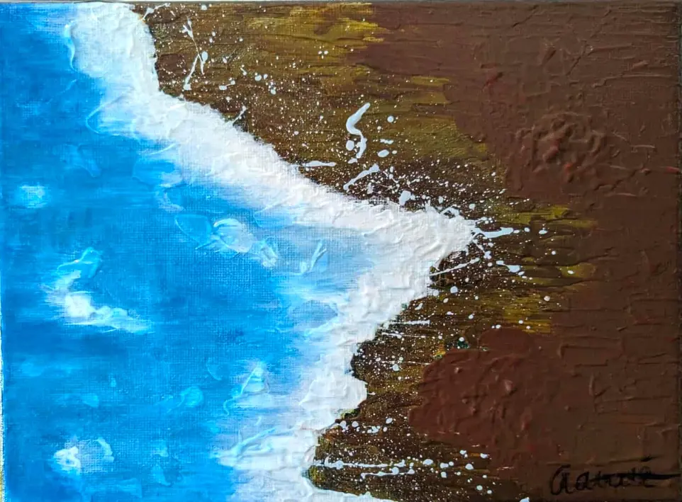 " Première vague " dim.24x18cm