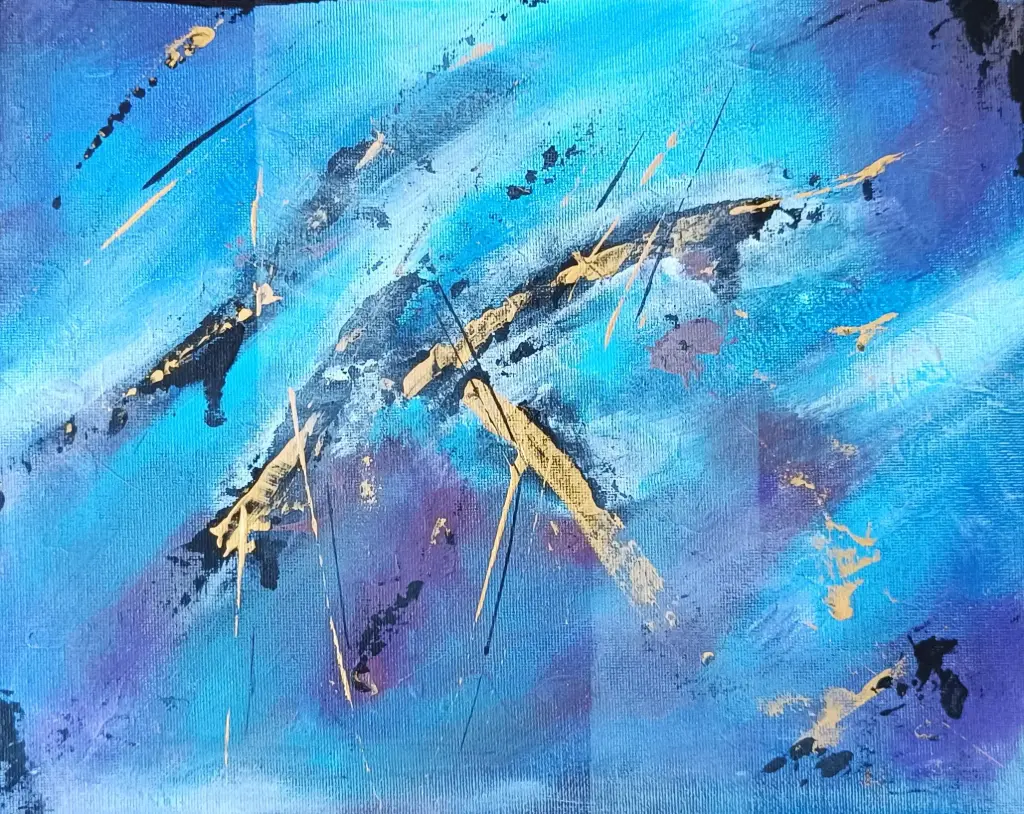 " Kintsugi " dim.30x24cm toile cartonnée