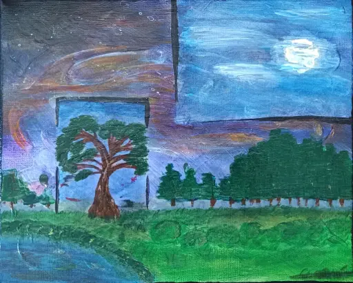 " La Forêt de '' ça peint " " dim.24x30cm