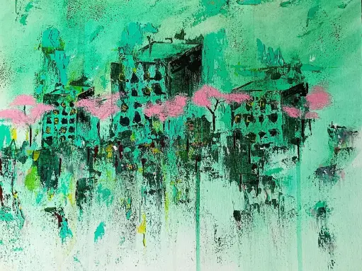 " Urbain, par nature " dim.50x40cm