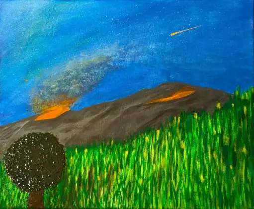 " Le Volcan " dim.46x38cm